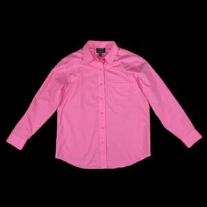 Foxcroft Long Sleeve Shirt in Pink | Size 14
